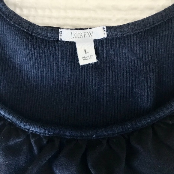 J. Crew Navy Scoop-Neck Tank in Size Large - Picture 3 of 5